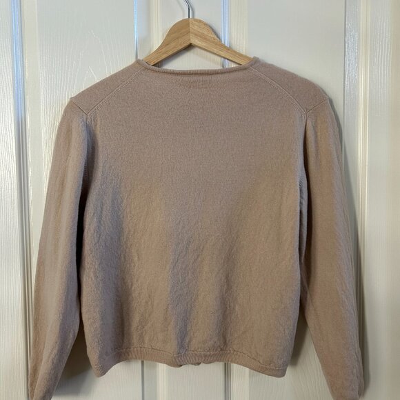 Nina Ricci Cardigan Sweater Beige Button Down Wool/Knit SZM Old Money Italy - Picture 4 of 9